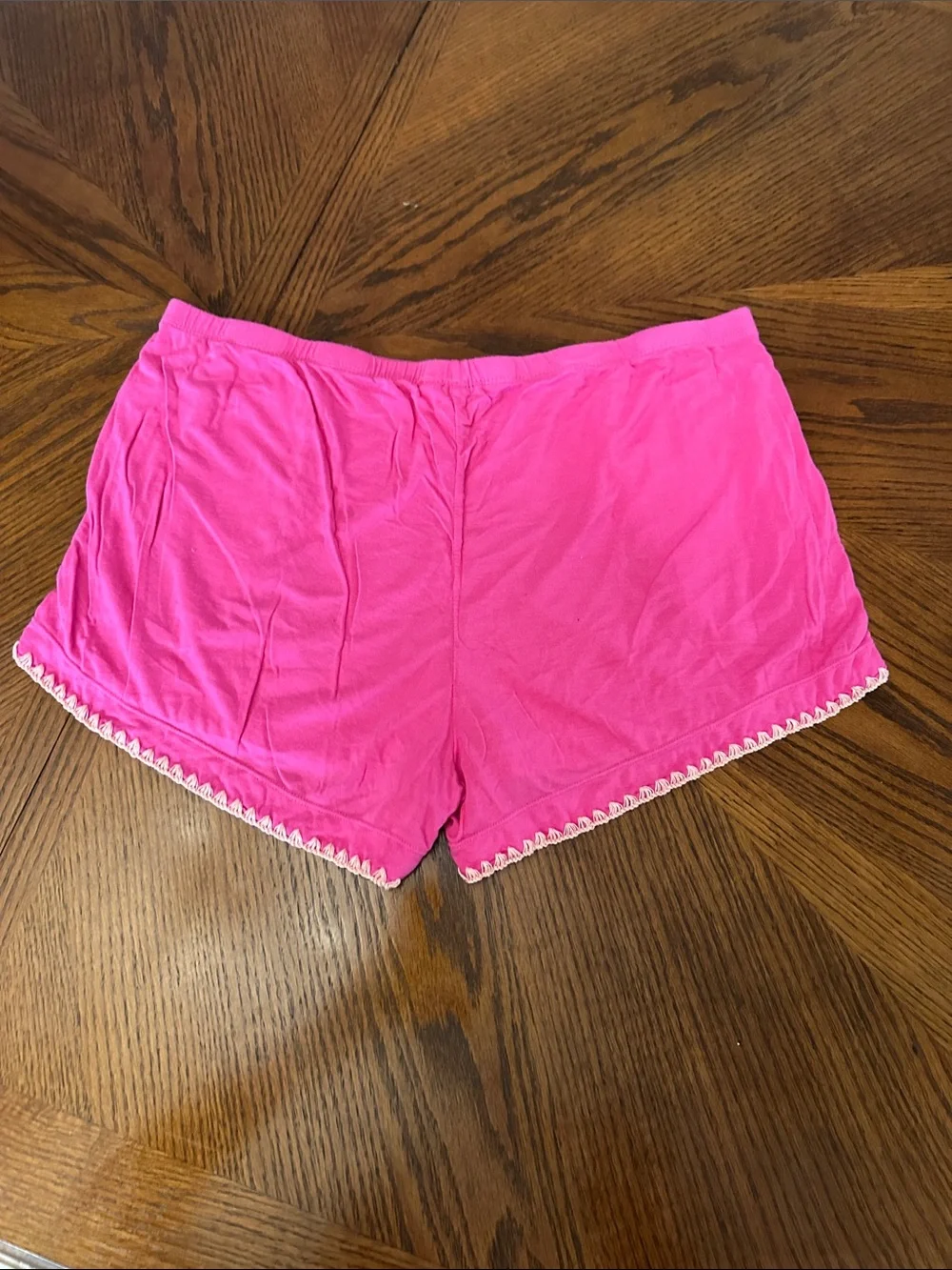 Classic Short Sleeve Pink Pajama Set with Contrast Trim